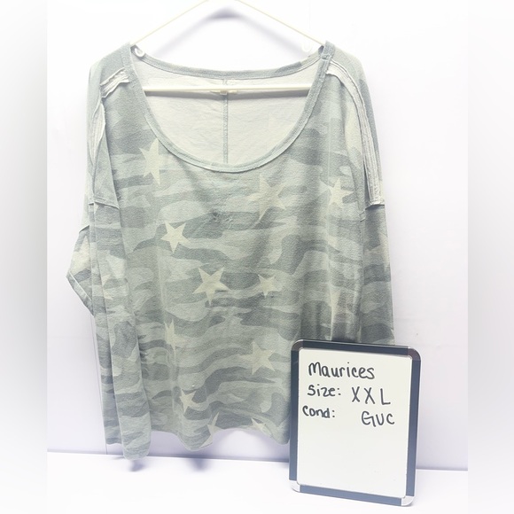 Maurices Tops - Maurices Gray Camo Long Sleeve Tee